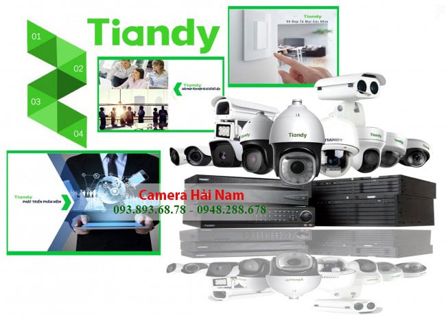 Lắp đặt trọn bộ 04 Camera IP Tiandy Dome Full HD 1080p Đầu ghi PoE chuẩn nén H.265 