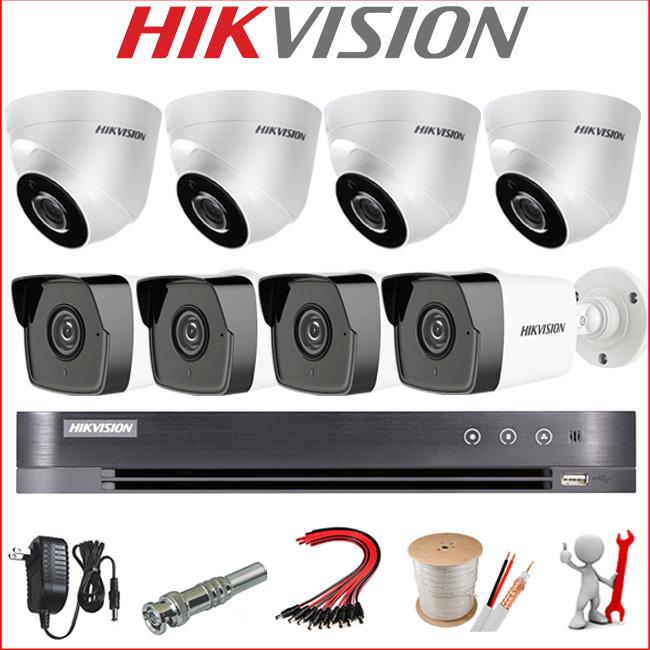 Trọn bộ 4 camera Hikvision 5MP Super HD 2K (2560*1920)P GIÁ SIÊU RẺ