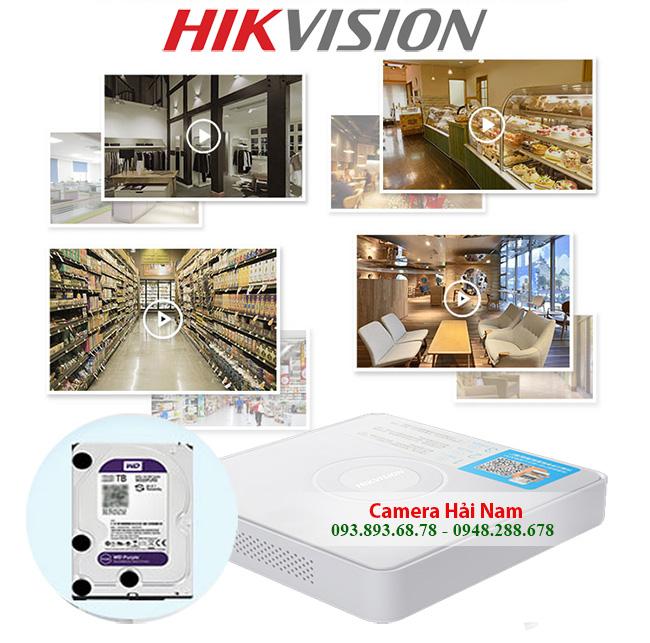 Đầu ghi hình camera IP DS-7108HQHI-K1 2MP Hikvision 8 kênh Turbo HD 4.0, H.265+
