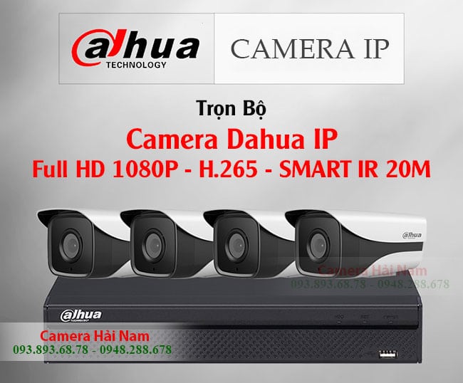 Trọn bộ Camera IP Dahua 2MP Full HD 1080P GIÁ RẺ - BAO LẮP