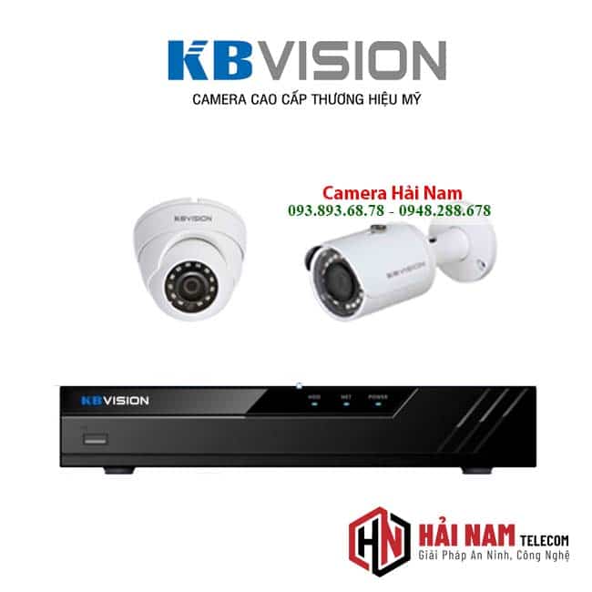 Trọn bộ 2 camera KBvision 5MP Chính hãng, IP67, ghi hình xa 30m, vỏ kim loại