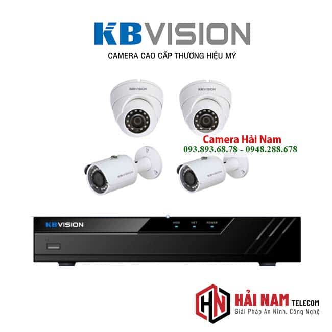 Trọn bộ 4 camera KBVision 5MP chính hãng, 4 in 1