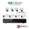Trọn bộ 8 camera KBvision 5MP SUPER HD 2K, IP67, IR 30m