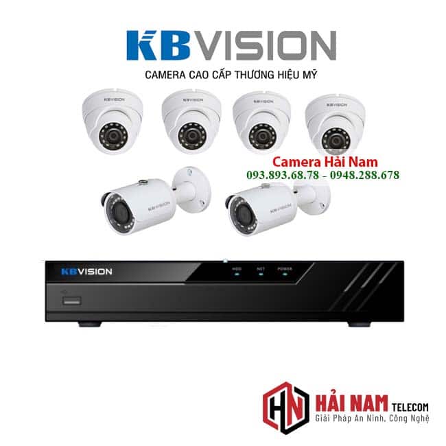 Trọn bộ 6 camera Kbvision 5MP