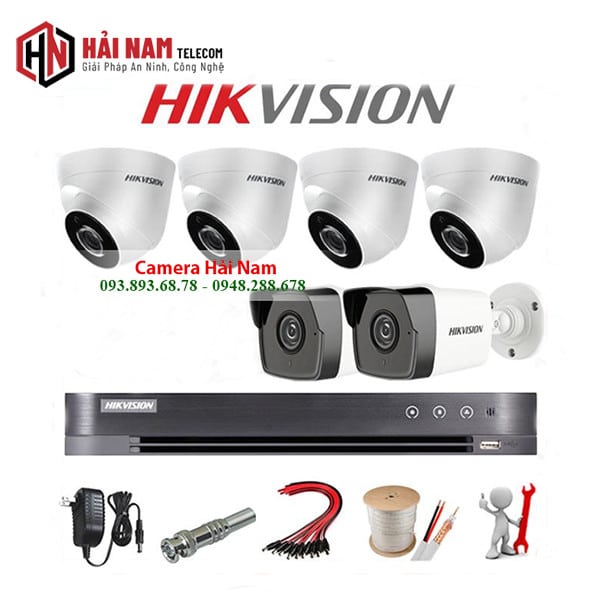 Trọn bộ 6 Mắt Camera Hikvision 5MP