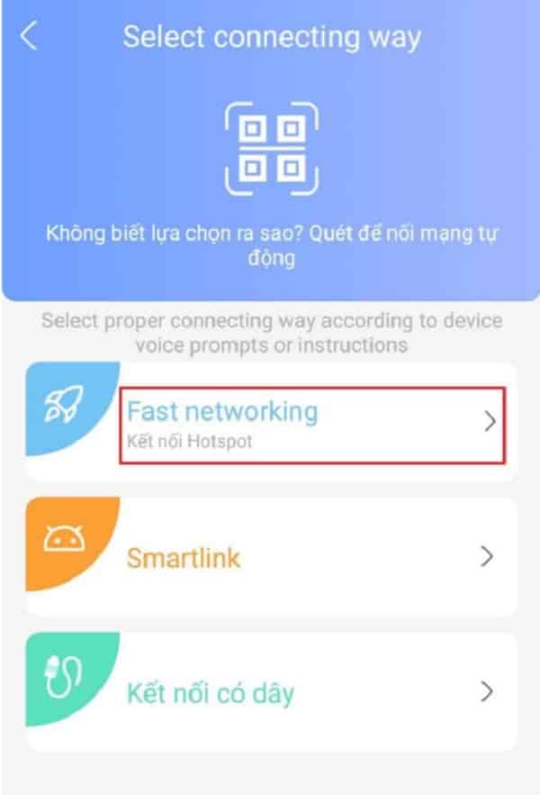 Chọn Fast Networking